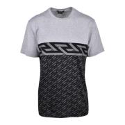 Katoenen T-shirt Collectie Versace , Gray , Heren