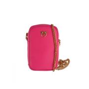 Stijlvolle Ketting Crossbody Telefoonhouder Pinko , Pink , Dames