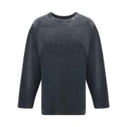 Geribbelde katoenen sweatshirt met iconisch logo Maison Margiela , Bla...