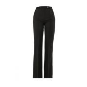 Elegante Flared Polyester Broek Kocca , Black , Dames