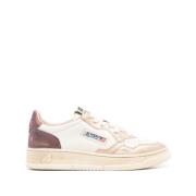 Witte Sneakers met Logo Applicatie Autry , White , Dames