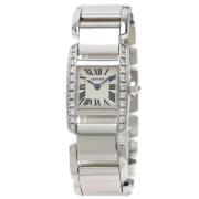 Pre-owned White Gold watches Cartier Vintage , White , Dames