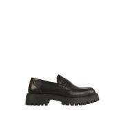 Heren Leren Loafers Stijlvol Minimalistisch Guess , Black , Heren