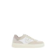 Elegante leren sneakers voor lente-zomer Pinko , Beige , Dames