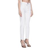 Hoge taille skinny-fit witte jeans Pinko , White , Dames