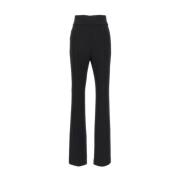 Flare broek met hoge taille en verborgen rits Pinko , Black , Dames