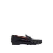 Elegante leren loafers met rubberen zool Tod's , Black , Heren