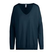 V-neck Knitwear BomBoogie , Blue , Dames