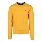 Wolmix Cashmere Trui U.s. Polo Assn. , Yellow , Heren