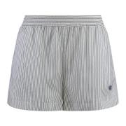 Gestreepte zijden shorts met elastische tailleband Stella McCartney , ...