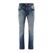 Jeans met geborduurd logo Diesel , Blue , Heren