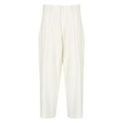 Witte Linnen Broek met Koord Y-3 , White , Dames