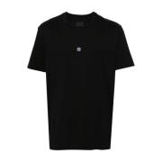 Zwarte Jersey T-shirt met 4G Logo Givenchy , Black , Heren