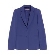 Polyester blazer slim fit klassieke snit Pennyblack , Blue , Dames