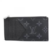 Pre-owned Leather wallets Louis Vuitton Vintage , Black , Heren