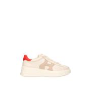 Sneakers van glad leer met extralichte zool Hogan , Beige , Dames