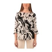 Bloemen Viscose Blouse Pennyblack , Multicolor , Dames