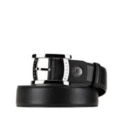 Pre-owned Leather belts Bvlgari Vintage , Black , Heren