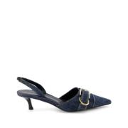 Blauwe Slingback Kitten Heel Schoenen Givenchy , Blue , Dames