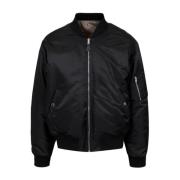 Twill Waterafstotend Gewatteerd Bomberjack Hogan , Black , Heren