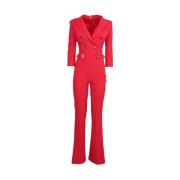 Polyester jumpsuit met metalen details Elisabetta Franchi , Pink , Dam...