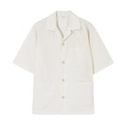 Katoenen shirt met korte mouwen Aspesi , White , Heren