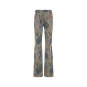 Geborduurde Stretch Broek Etro , Multicolor , Dames