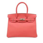 Pre-owned Leather handbags Hermès Vintage , Pink , Dames