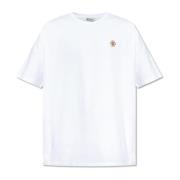 T-shirt met geborduurd logo Bally , White , Heren