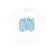 Smudge Logo Tee T-shirt Olaf Hussein , White , Dames