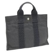 Pre-owned Canvas handbags Hermès Vintage , Gray , Dames