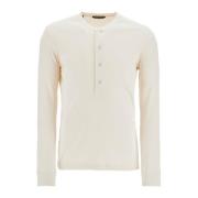 Elegante Ivoor Henley T-Shirt Tom Ford , Beige , Heren