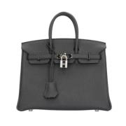 Pre-owned Leather handbags Hermès Vintage , Black , Dames