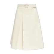 Katoenen rok met riem Marni , Beige , Dames