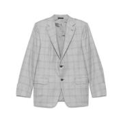 Geruite Blazer met knoopsluiting Brioni , Gray , Heren