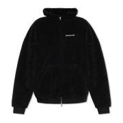 Fleece met logo Balenciaga , Black , Heren