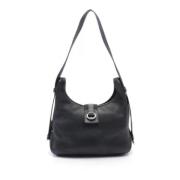 Pre-owned Leather shoulder-bags Hermès Vintage , Black , Dames