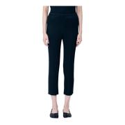 Elastische Taille Geplooide Broek Issey Miyake , Black , Dames