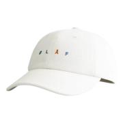 Geborduurde Twill Cap Off White Olaf Hussein , White , Heren