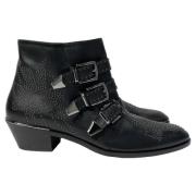 Pre-owned Leather boots Chloé Pre-owned , Black , Dames