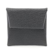 Pre-owned Leather wallets Hermès Vintage , Black , Dames