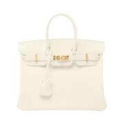 Pre-owned Leather handbags Hermès Vintage , White , Dames