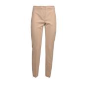 Polyester broek regular fit toelopende pijp Pennyblack , Beige , Dames