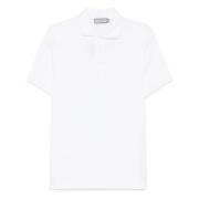 Wit Polo T-shirt Korte Mouwen Canali , White , Heren