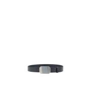 Leren riem met gegraveerde achthoekige gesp Miu Miu , Black , Dames