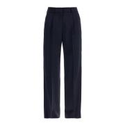 Marine Wol Hoge Taille Broek Blazé Milano , Blue , Dames