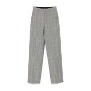 Prince of Wales Straight Leg Trouser Wardrobe.nyc , Gray , Dames