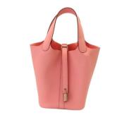 Pre-owned Leather handbags Hermès Vintage , Pink , Dames