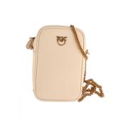 Stijlvolle Ketting Crossbody Telefoonhouder Pinko , White , Dames