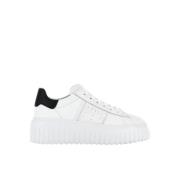 Leren Sneakers met H-Strepen Hogan , White , Dames